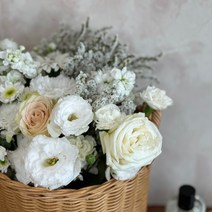 최애컬러 생화 꽃배달 꽃정기구독, 컬러선택: 화이트, 최애컬러(중형)