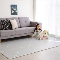 휴팡 6T PVC 애견매트 층간소음 놀이방매트 사각 100X140cm, 디자인:직물패턴