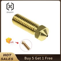 3D 프린터 부품 포 5PCS 원래 화산 황동 노즐 0.2/0.3/0.4/0.5/0.6/0.8/1.0/1.2mm Sidewinder X1 Geni, 0.4mm