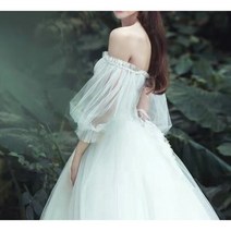 웨딩드레스 볼레로 연출변형 팔뚝 숄더 커버 본식스냅 핸드슬리브 소매 탈부착 웨딩볼레로, 흰색 38cm