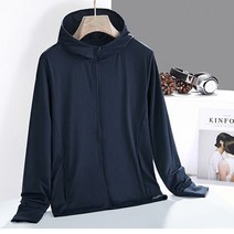 캠핑 NANCY TINO UPF50 + 아이스 실크 여름 선 스크린 의류 야외 조명 및 얇은 안티 자외선 스킨 자켓 하이, 09 Dark Blue_06 4XL