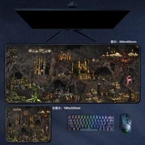 히어로즈 오브 마이트 앤 매직 마우스 패드 PC 게이머 컴퓨터 키보드 카펫 고무 노트북 책상 매트 LOL CS GO Dywan 귀여운 패드, 247.FF008119 - XL 300x800x3mm