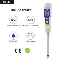 방수 토양 EC 온도 테스터 EC315 다목적 전도도 측정기 PPM CF 미터 ATC, 상세내용표시