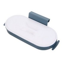 분리수거장 주방 휴지통 수 자동차 쓰레기통 캐비닛 도어 바구니 쓰레기 랙, 2 PCS, Navy Blue