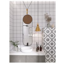 화이트 격자 베란다 발코니 주방 셀프 시공 데코 데크 벽 바닥 인테리어 타일 300x600mm 10장, 옵션 일