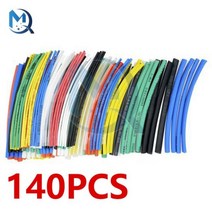 127/140/328/530Pcs 모듬 된 폴리올레핀 열 수축 튜브 케이블 슬리브 랩 와이어 세트 8 크기 멀티 컬러/블랙, CHINA_140Pcs Mix Color