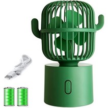 일본직발송 2. BILIBALA 탁상 선풍기 USB 선풍기 선인장 소형 선풍기 대풍량 조용한 선풍기 자동 목 흔들, One Size, One Color