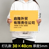 회사 간판 아크릴 광고판 전시 현관 작업실 로고 법인명판, T21-펀치 광고 핀 30x40cm5mm 두께