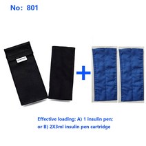 인슐린 냉장고 차량용 여행용 도우컨테이너 새로운 스타일 걸린 쿨러 가방 휴대용 의학 냉각 파우치 당뇨, 03 801 1black and 2Blue