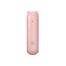 차박 인산철 파워뱅크미니 핸드 팬 3 1 충전식 접이식 작은 보조베터리 조명 기능 유형-c 인터페이스 2000m, 01 pink