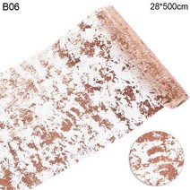 롤테이블 캠핑키친테이블 야외탁자 스파클 메탈릭 골드 얇은 테이블 러너 반짝이 호일 메쉬 롤 웨딩 발렌, 06 B06-28x500cm
