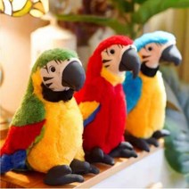 똑같이 따라 말하는 따라쟁이 앵무새 인형 완구 어른들이좋아하는 말하는인형 목소리녹음인형 재미있는 동물인형mz1213, 블루