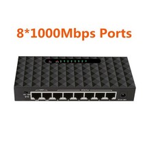 와이파이 네트워크 네트워킹 8 포트 기가비트 스위치 10/100/1000Mbps 이더넷 Lan 허브 고성능 스마트 스위처, [02] 1000Mbps Port