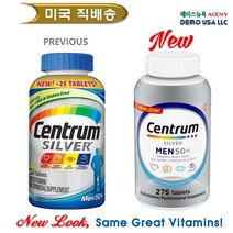 센트룸 50+실버 포 맨 275 정 [50+대 남성 의사추천1위 종합 비타민 /미국직배송 ]