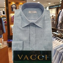 바찌 남성 봄 여름 긴팔 일반핏 고급소재 린넨 모달 혼방 화사한 그린색 투톤 셔츠 남방 VD1K 1BR 105 E0