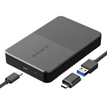 ElecGear USB C 3.1 Gen2 외장 디스크 인클로저 7mm ~ 15mm 2.5인치 SATA 하드 드라이브용 휴대용 캐디 케이스 컨버터 두꺼운 표준 HDD 및 SSD용