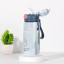 귀여운 캐릭터 피그 플라스틱 컵 뚜껑 빨대 500ml 통통컵 메이커, 다크나이트블루2, 450ml