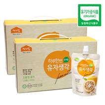 에덴 고흥 유자즙 하루한번 유자생각 120ml (15포+15포) 유자쥬스 음료, 30포