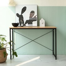 FIXA론드콘솔데스크 일자 책상 서재 컴퓨터 PC DIY 데스크 철제, 블랙