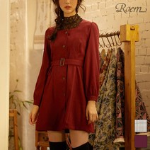 로엠 (BYROEM) 러블리 스퀘어넥 원피스_RMOW94TY11