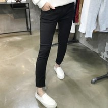 용된다 남자 스판 슬림핏 블랙진 청바지