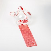 현관문종 풍경종 벨 일본식 유리 창조적 인 선물 페인트 창 및 문 걸이 생일 선물, 붉은 구름