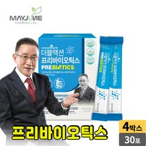 이승남 더블액션 프리바이오틱스 신바이오틱스 유산균 분말 가루 파우더 휴대용 스틱 건강기능식품 할랄 코셔 인증, 4BOX, 30포