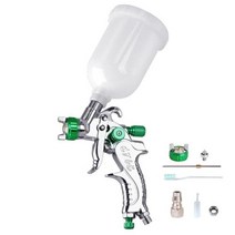 전문 미니 HVLP 스프레이 건 0.81.0mm 노즐 중력 에어 브러시 자동차 페인팅, green 1.0mm JP, green 1.0mm JP
