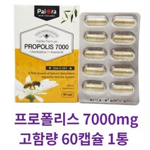파이오라 뉴질랜드 프로폴리스 면역강화 7000mg 60캡슐, 프로폴리스 7000mg 60캡슐 1통