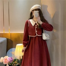 KORELAN 니트 원피스 빅사이즈 원피스 루즈핏 원피스 하객룩 오피스룩