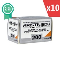 Arista 아리스타 EDU 울트라 200 35mm 흑백 필름 36컷 10롤, 아리스타 200 흑백 필름
