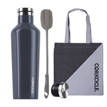 [공식 수입사] 콕시클 740ml 보온/보냉병(그래파이트) + 추가 뚜껑1개 + 전용세척브러쉬1개+에코백1개 세트, 그래파이트