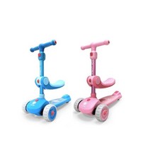 토이큐브 2in1 킥보드 유아붕붕카 밸런스킥보드 -, 핑크