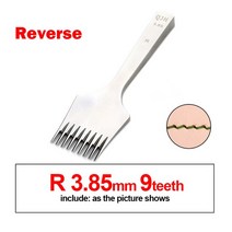 가죽펀칭기 벨트구멍뚫기 DIY 가죽 프렌치 펀칭 도구 바느질 구멍 장치 앞뒤 펀치, 23 Reverse 3.85mm 9T