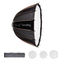 SmallRig 소프트 박스 RA-D85 Φ85cm 라이트 박스 스트로브 라이트 돔 반사형 접이식 인물 촬영 Bowen-S 마운트 라이트용 스튜디오 LED 비디오 라이트 스피드 라이트 촬영 등에 적용 스몰 리그 Parabolic Softbox - 3586