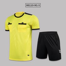 운동유니폼 운동복 바지 축구 유니폼 프로심판복 경기복 심판복 제재심 상하의 농구심판복 주, 07 M8110형광노랑 세트
