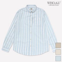 [후아유] 후아유 린넨 볼드 스트라이프 셔츠_WHYS92404M (P001891936)