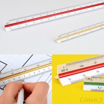 리시안제이 삼각 스케일자 도면자 축척자, 30cm 저배율