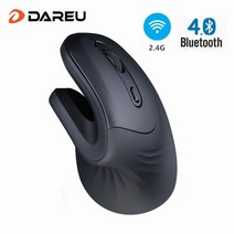 DAREU Bluetooth USB 듀얼 모드 수직 무선 마우스 인체 공학적 스킨 게임용 마우스 2 개 장치 용 3D 스크롤 휠 포함 TM209 마우스, 중국
