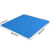 흡음패널 흡음보드스튜디오 어쿠스틱 폼 방음 보호 스폰지 300x300x25mm 6-18 개 흡수 처리 패널 씰링, 01 Blue_01 6Pcs