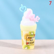 미니 밀크 쉐이크 아이스크림 레몬 우유 과일 차 물 컵 딸기 바나나 미니어처 인형의 집 액세서리 주방 완구, As pictures 12