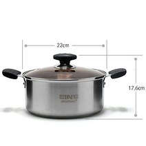 NUNUBITEL_키친아트 냄비 아인스 양수 22cm 가정용 인덕션 주방 찌개 찌게 고급 스텐 혼수용_NUB누비텔레숍, 옵션이없는_단일품목입니다, 옵션이없는_단일품목입니다