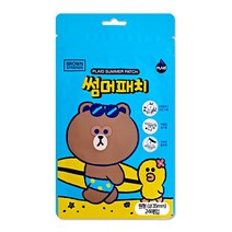 NEW 라인프렌즈 브라운 썸머패치 24 매입 모기퇴치제 +맑은누리마스크 5매, 3개
