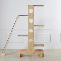 브리스페이스 원목캣타워 O타입 (4단보드) 캣타워, CO-S-브라운