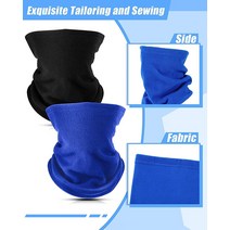 Jecery 50피스 플리스 넥 워머 게이터 스키 넥 게이터 벌크 겨울 넥 워머.. 정품보장, Black  Grey  Blue