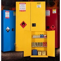 화학 위험물질 캐비넷 안전 보관함 내화 방폭 약품, 12갤런이층 (빨간색)