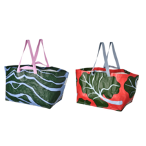 이케아 장바구니 바스투아 55x37x35 cm 71L ﻿마리메꼬 콜라보, 레드, 1개