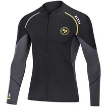 프리다이빙슈트 웻슈트 웻수트 Wetsuit Top 남성용 1.5mm 네오프렌 잠수복 재킷 전면 지퍼 긴소매 수영, 01 블랙._07 X-Large