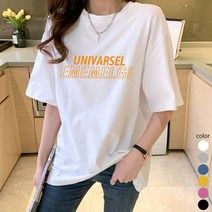 [오늘발송] 스타일아유 오버핏 면100% 반팔티 여성용 빅사이즈 박시 반팔티셔츠 반팔 티셔츠 6color [AYG6TS338A]
