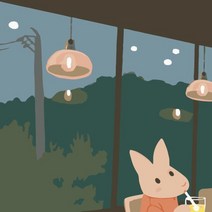 Eunbi 작가 일상시리즈 B32 혼자만의 시간 25x25cm diy명화그리기 귀여운 동물 쉬운 그림 아크릴 유화 물감 세트 아이방 꾸미기 색칠 집콕 실내 놀이